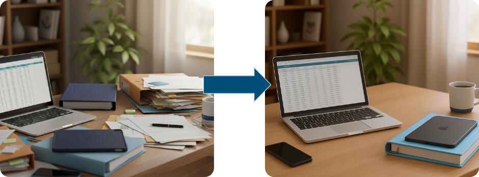 home flipper at job site using phone